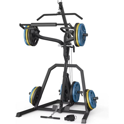 Leverage Gym Power Rack Squat Rack Lever Gym with Low Row Home Gym System Workout Station 2:1 Ratio (Without Weight Plates)