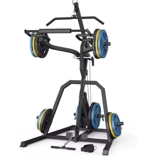 Leverage Gym Power Rack Squat Rack Lever Gym with Low Row Home Gym System Workout Station 2:1 Ratio (Without Weight Plates)