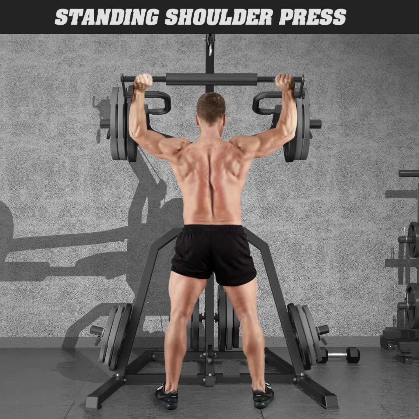 Leverage Gym Power Rack Squat Rack Lever Gym with Low Row Home Gym System Workout Station 2:1 Ratio (Without Weight Plates)