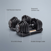 1090 Adjustable Dumbbell Set — Feature Infographic