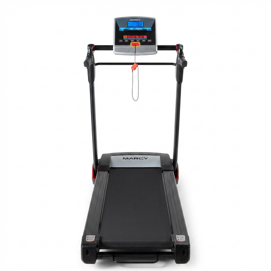 Electric Running Exercise Treadmill, Black, 245 Lb — Studio Shot