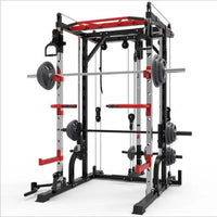 All-in-One Smith Machine & Power Rack with Dual Cable Crossover